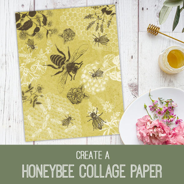 Honeybee Collage Paper PSE Tutorial