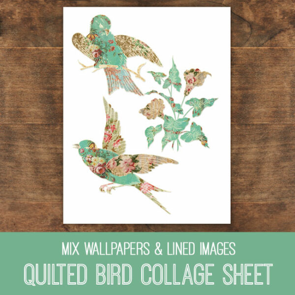 Quilted Bird Collage Sheet PSE Tutorial