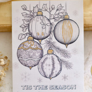 Tis the season Christmas card coloring page