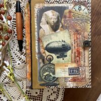 Junk journal cover with Egyptian mummy image