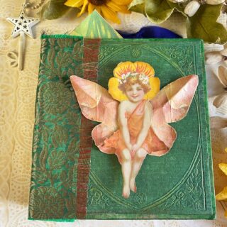 Junk journal cover with fairy image