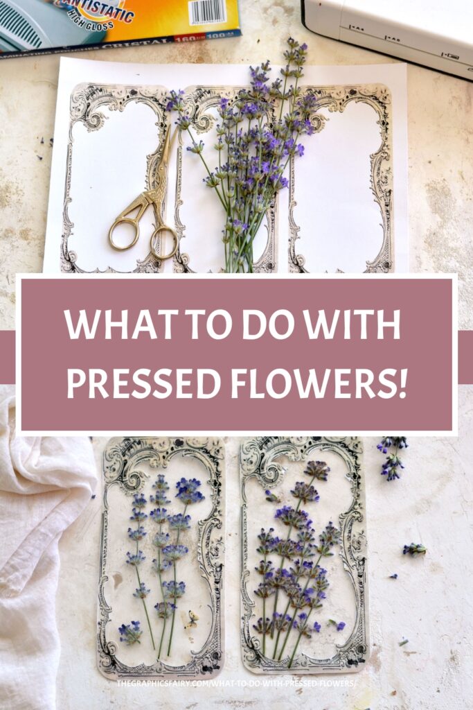 Pressed flowers pin