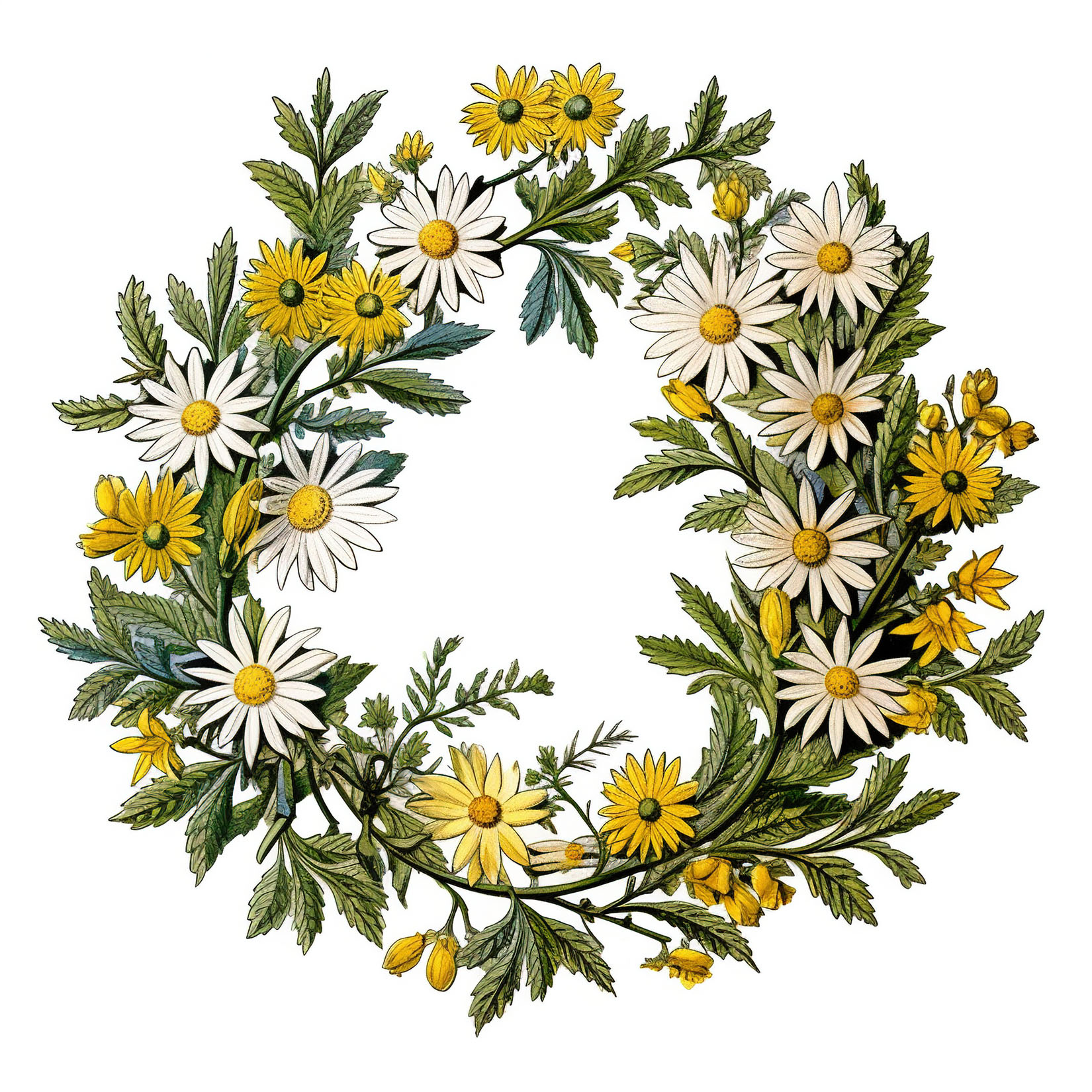 floral wreath graphic