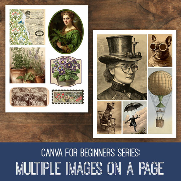 Printable Collage Sheet in Canva Tutorial, Putting Multiple Images on a Page
