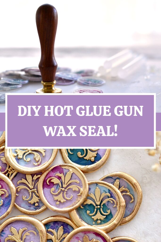 Hot glue gun wax seals pin