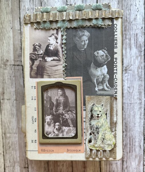 Journal cover with dog images