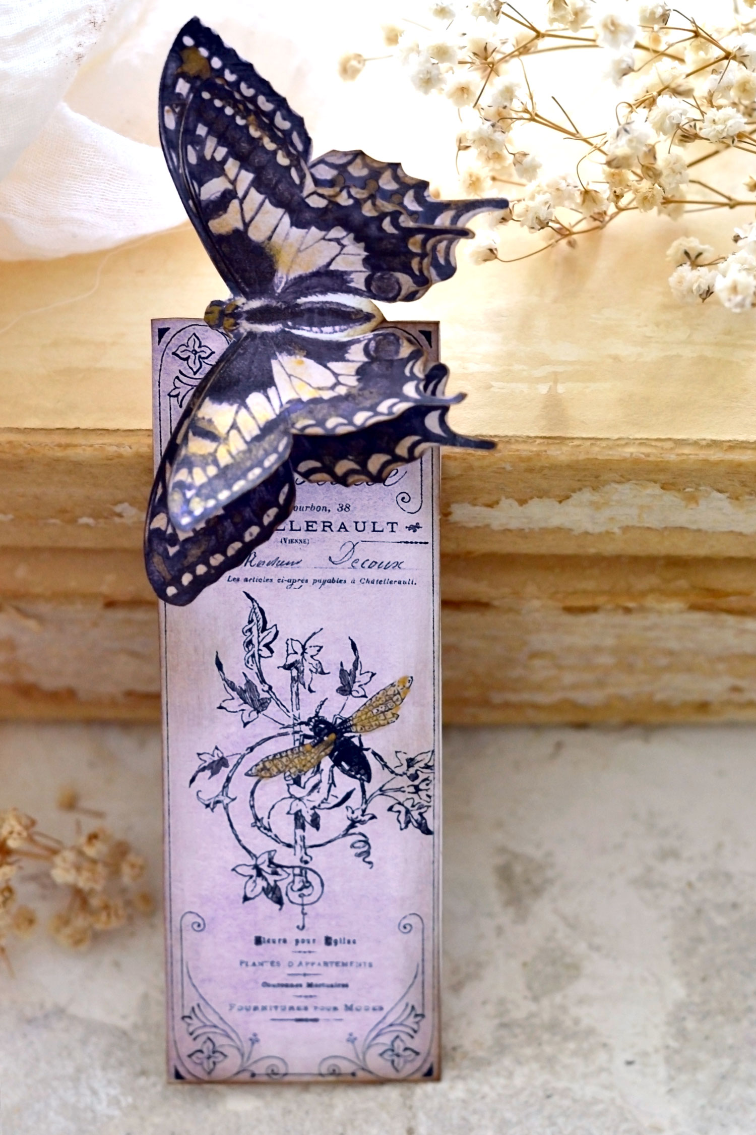 double butterfly bookmark