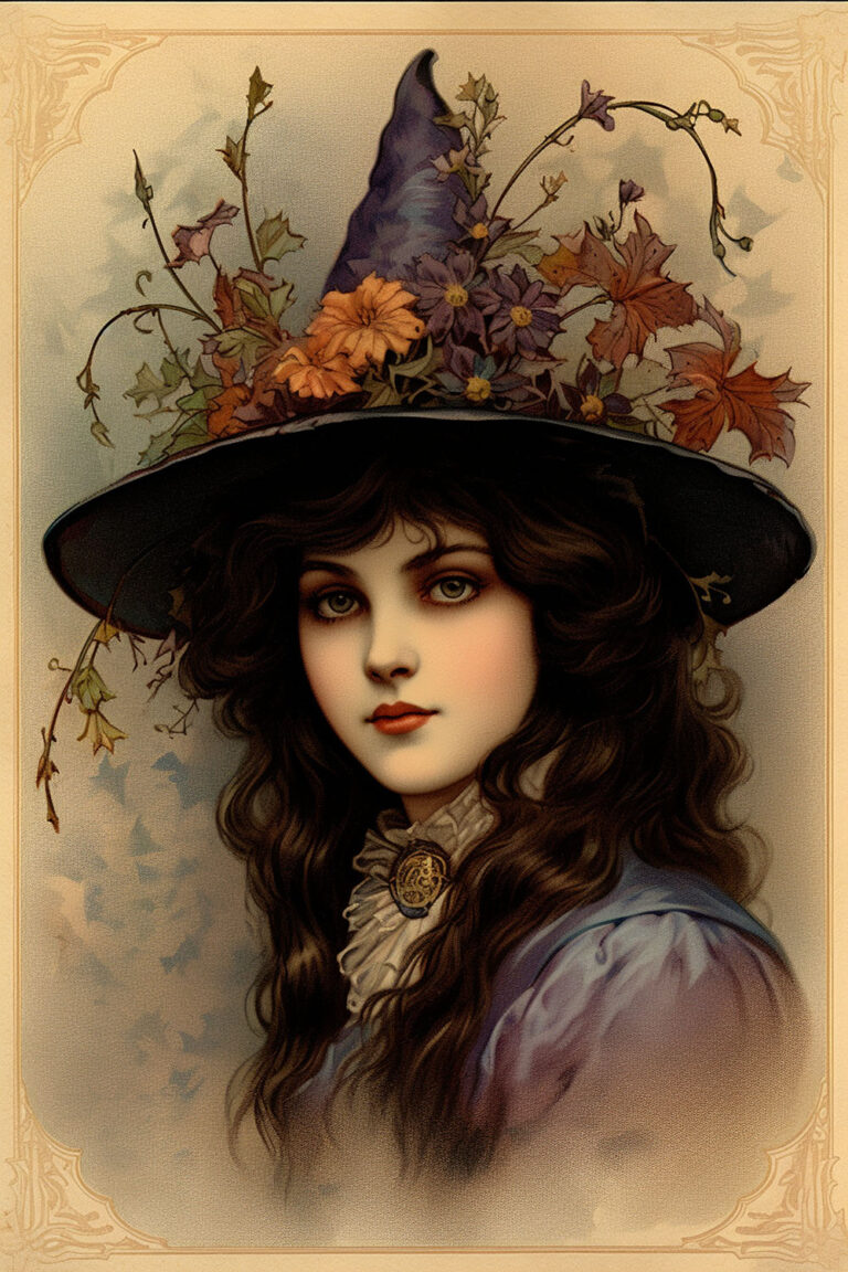 9 Beautiful Witch Drawing! - The Graphics Fairy