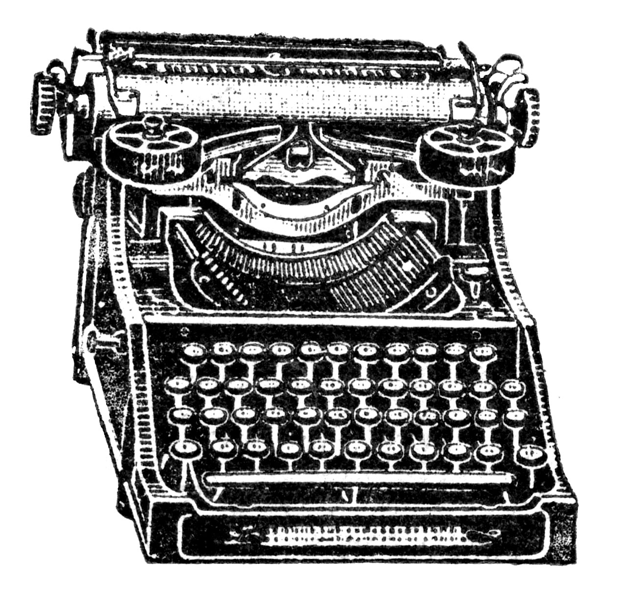 vintage typewriter illustration