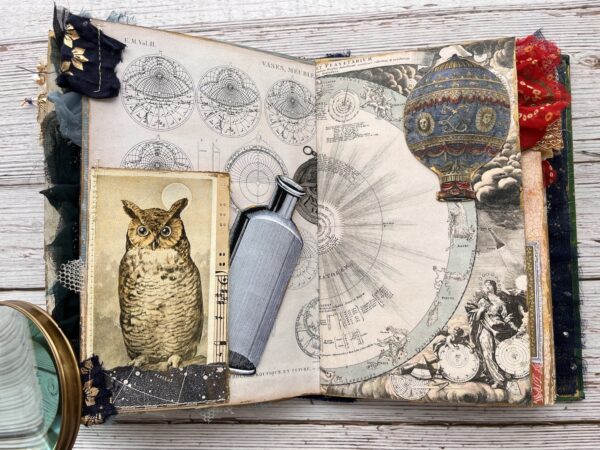 Journal page with owl image