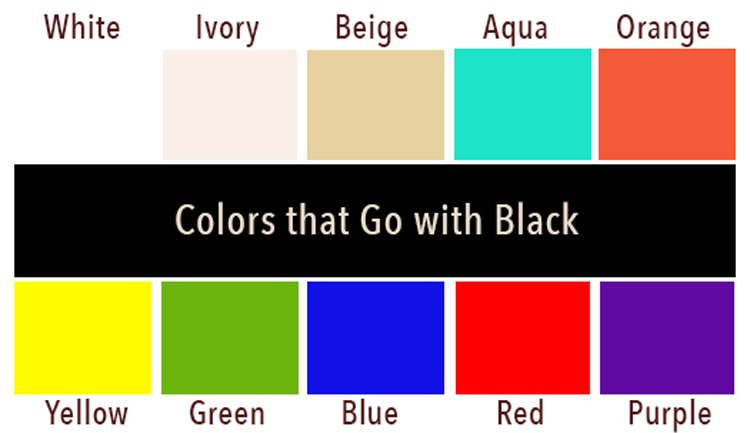 Colors that go well with Black