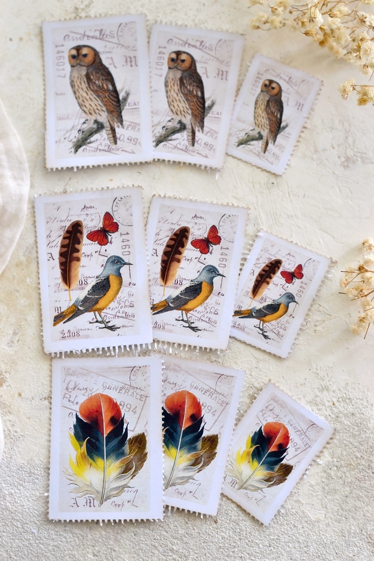 bird postage stamps