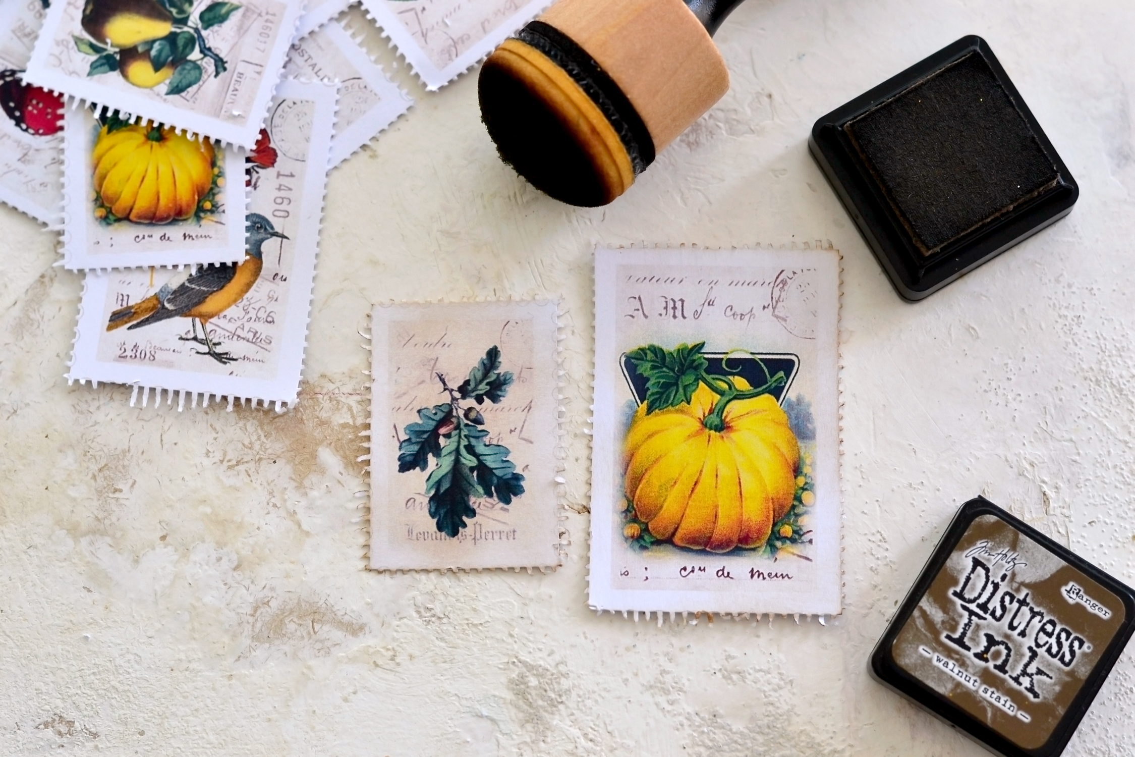 DIY Vintage Postage Stamps + free printable - Dreams Factory