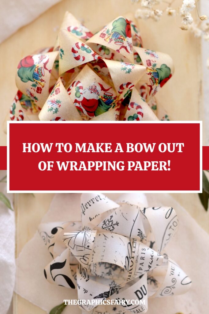 How to Make a bow with wrapping paper pin