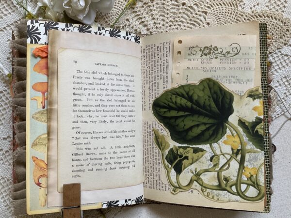 Journal page with leaf image