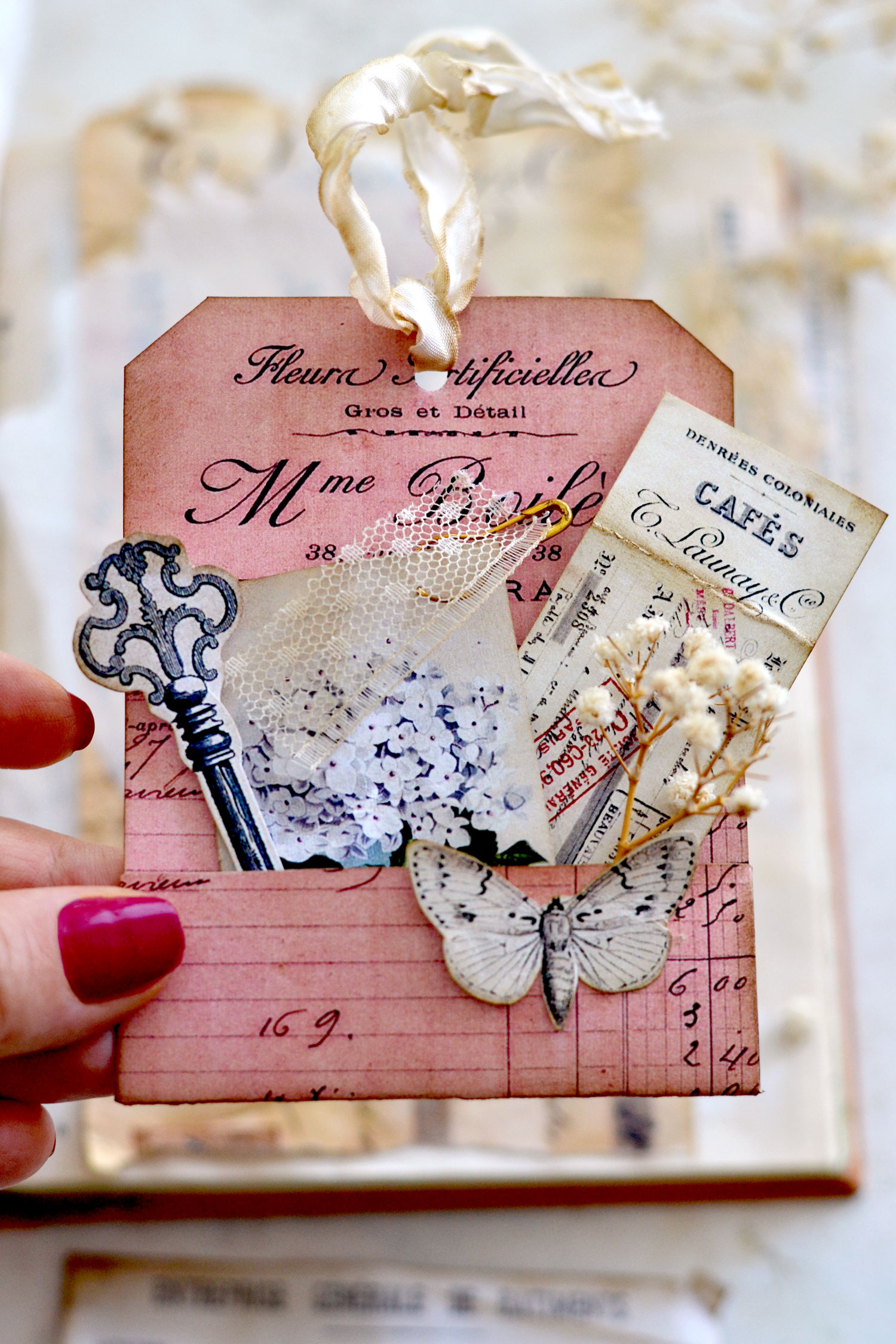 6 Printable Vintage Junk Journal Tags