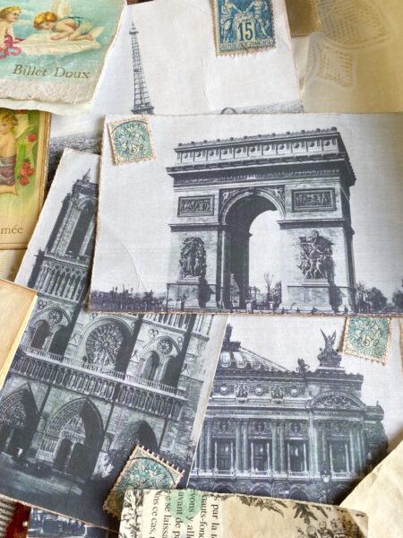 Postcards of French landmarks