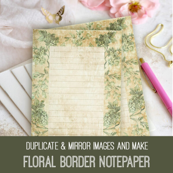 Floral Border Notepaper PSE Tutorial