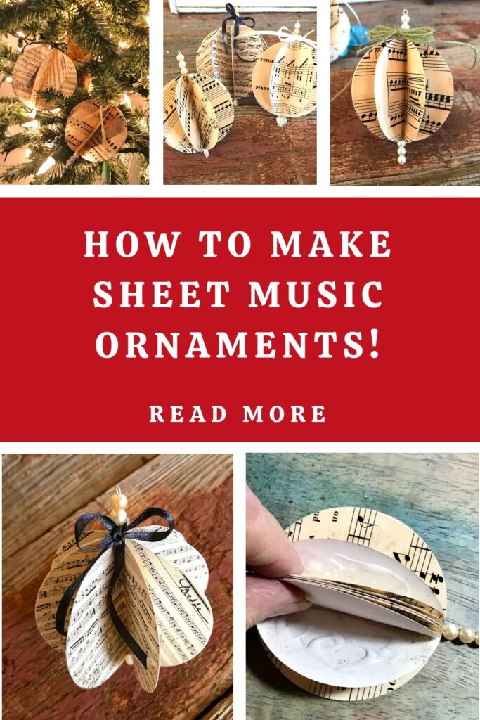 DIY Paper Sheet Music Ornaments Pin