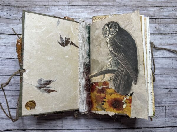 Journal page with owl image