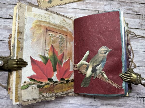 Journal page with bird image
