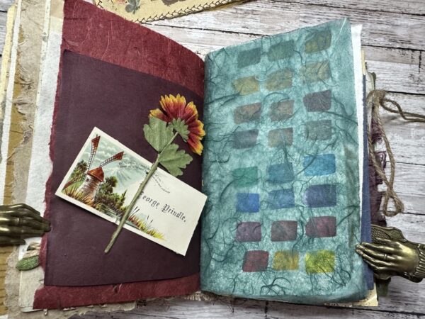 Journal page with flower image