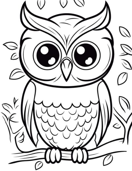 9 Owl Coloring Pages (Vintage Style)! - The Graphics Fairy