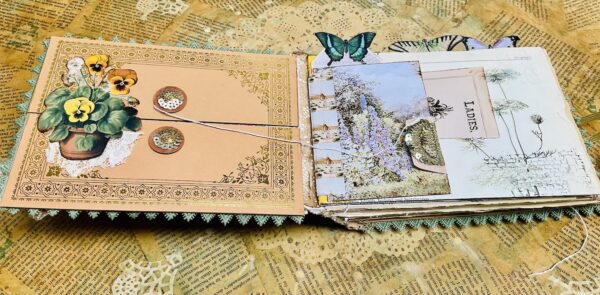 Journal page with flowers and a butterfly