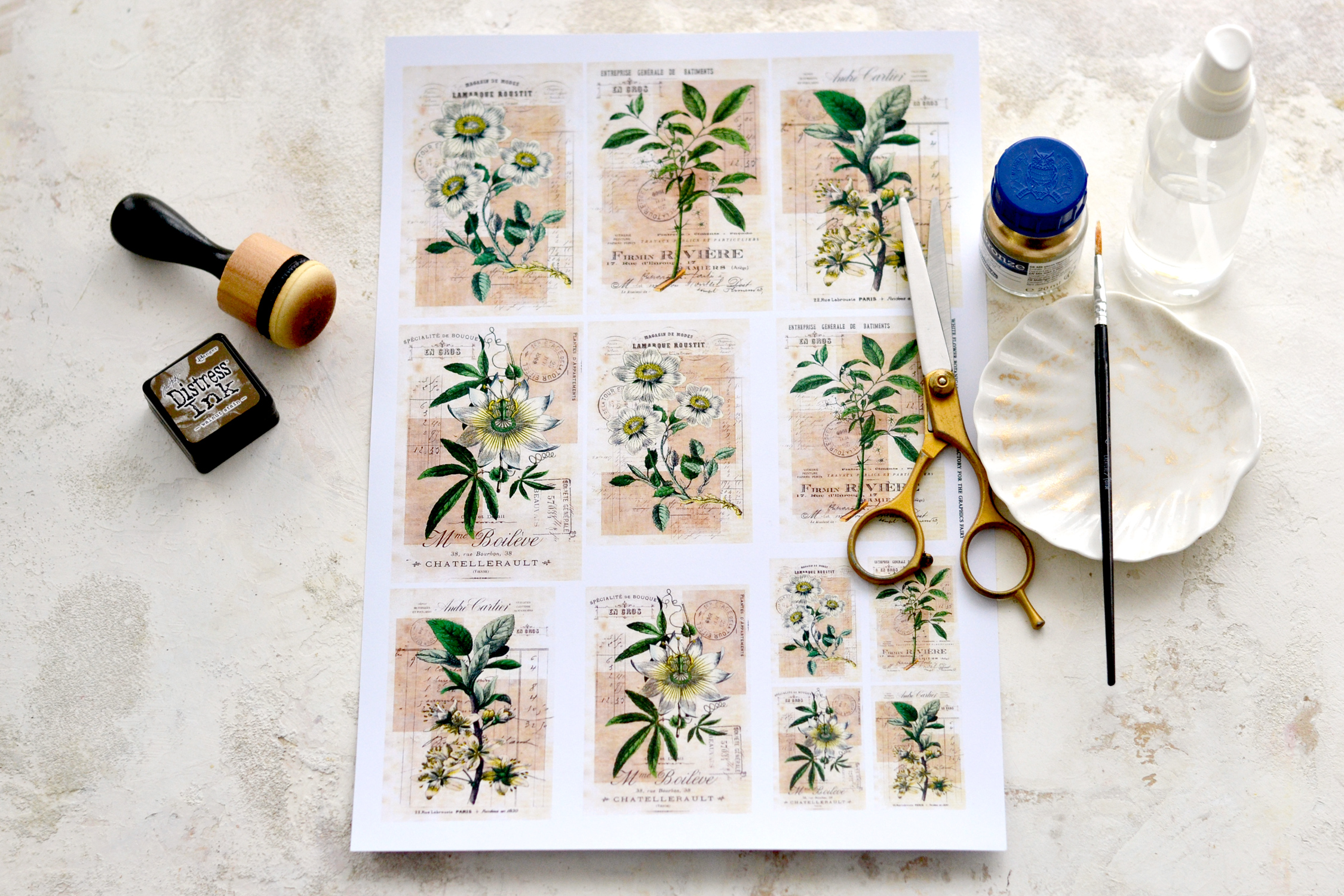 Botanical cards supplies