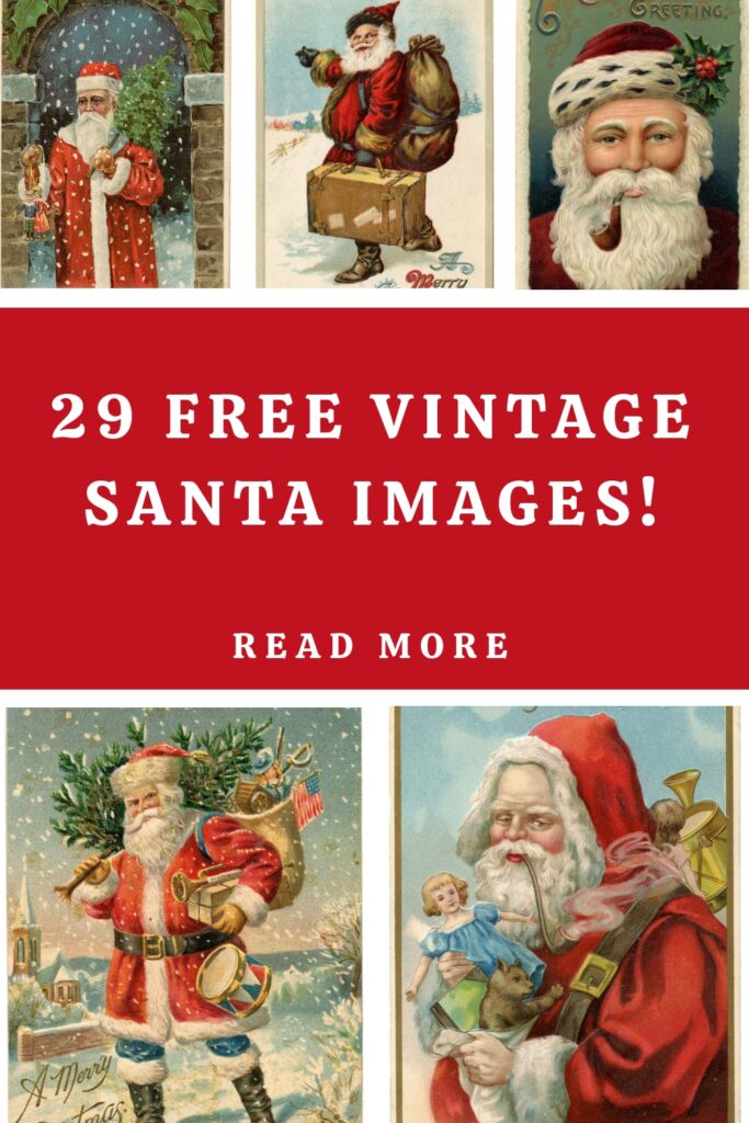 Free Vintage Santa Images Pin