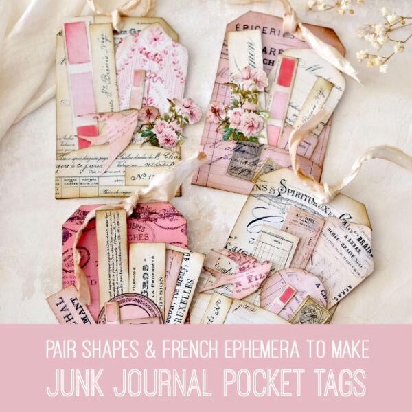 Junk Journal Pocket Tag PSE Tutorial