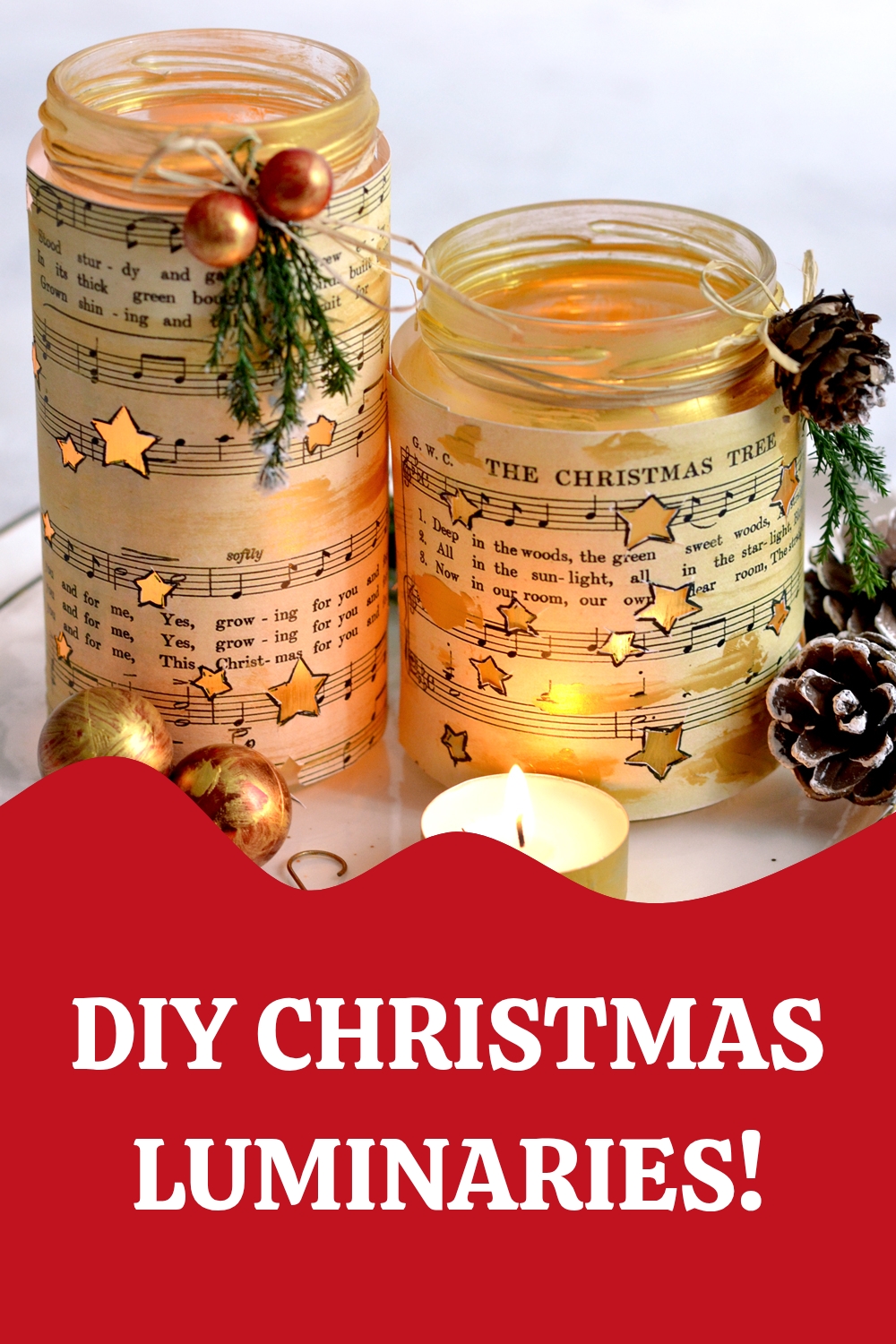 DIY Christmas Luminary Pin