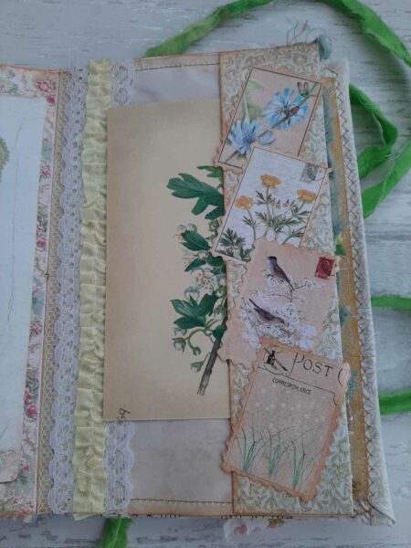 Journal page with flower images