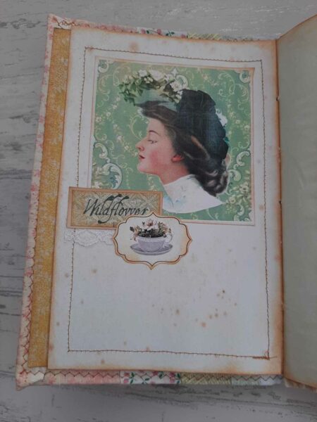 Journal page with woman in hat image
