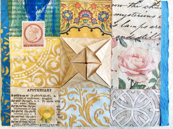 Journal cover collage details with 9 squares