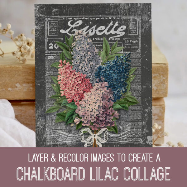 Chalkboard Lilac Collage PSE Tutorial