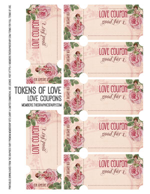 Tokens of Love assorted printable Love Coupons