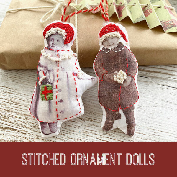 Stitched Ornament Dolls Craft Tutorial