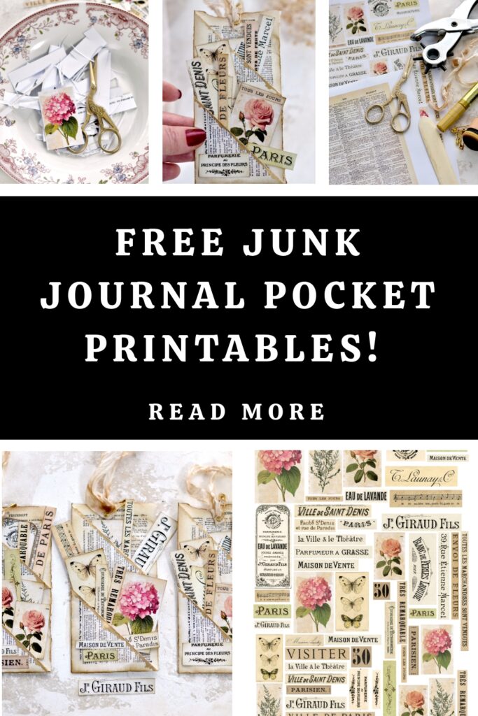 Junk Journal Pockets Printable