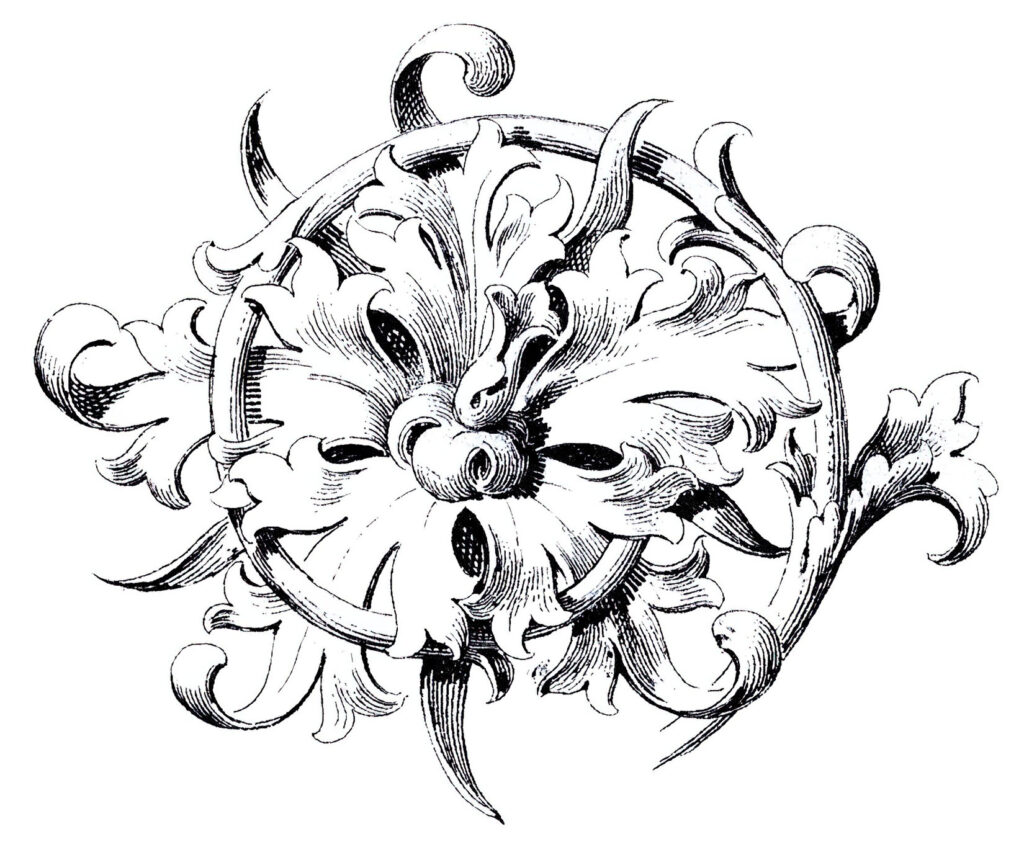 16 Floral French Ornaments! - The Graphics Fairy