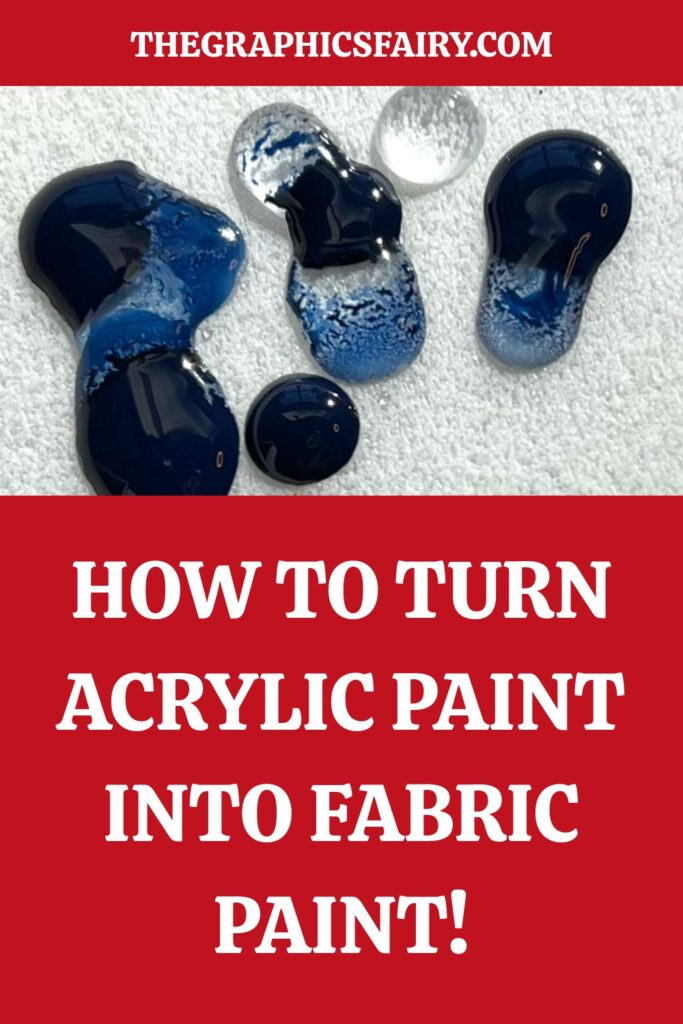 How to Turn Acrylic Paint into Fabric Paint Pin