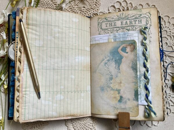 Journal page with woman image