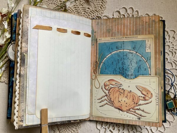 Journal page with crab image