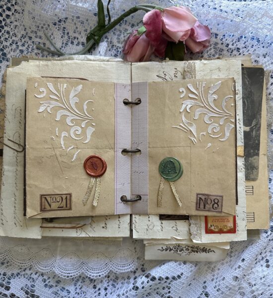 Journal page with wax seals