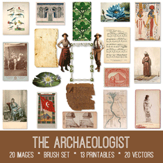 vintage The Archaeologist ephemera bundle