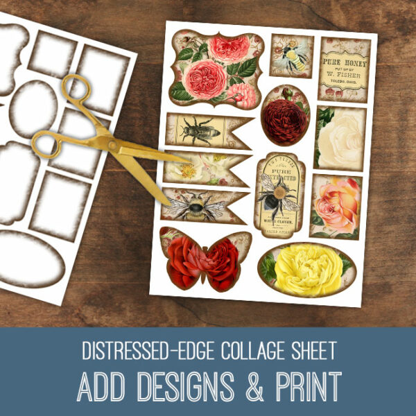 Distressed Edge Collage Sheet PSE Tutorial