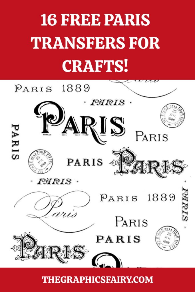 Free Paris Printables Pin