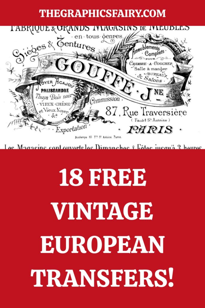 Free Vintage Euro Transfers