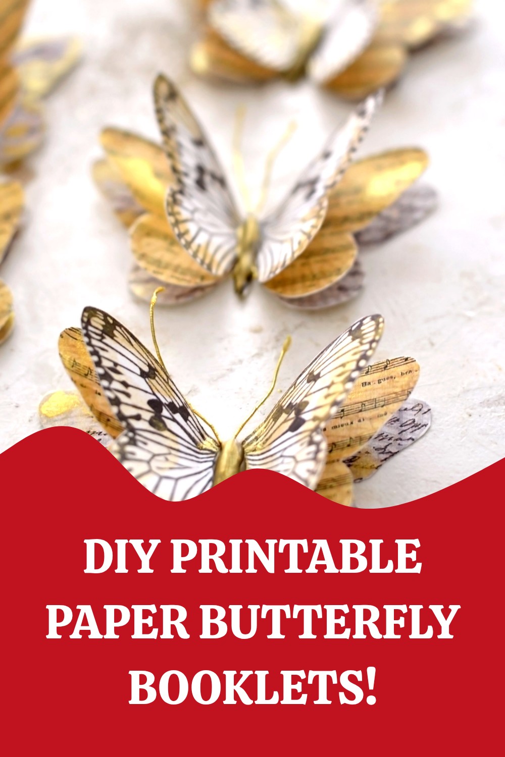 DIY Printable paper Butterfly Booklets