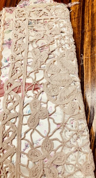 close up of lace journal cover